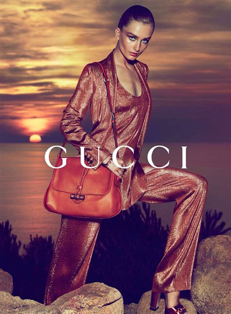 gucci ad woman with tattoo eating
